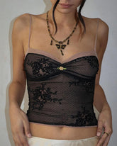 Cami-Top mit floralem Tintendruck